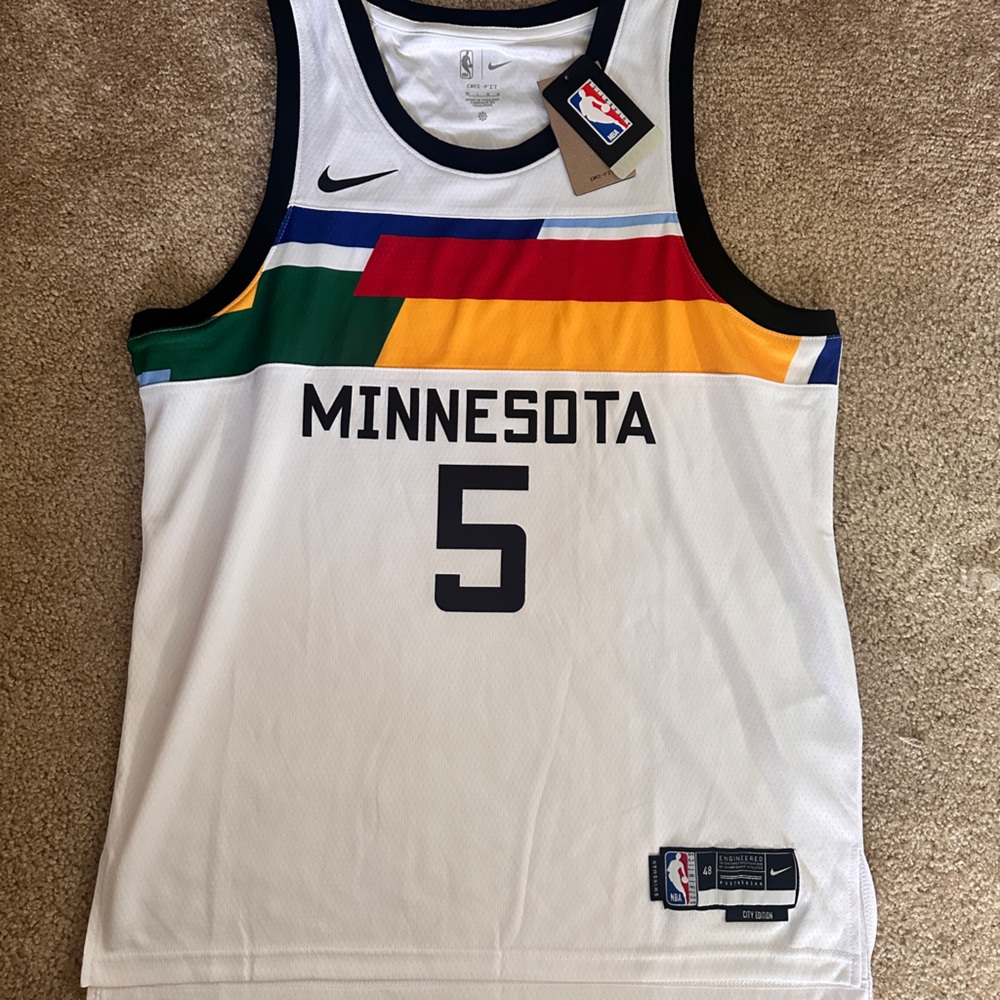 Nike Minnesota Timberwolves EDWARDS NBA City Edition  Jersey SIZE L